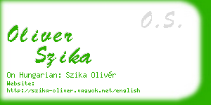 oliver szika business card